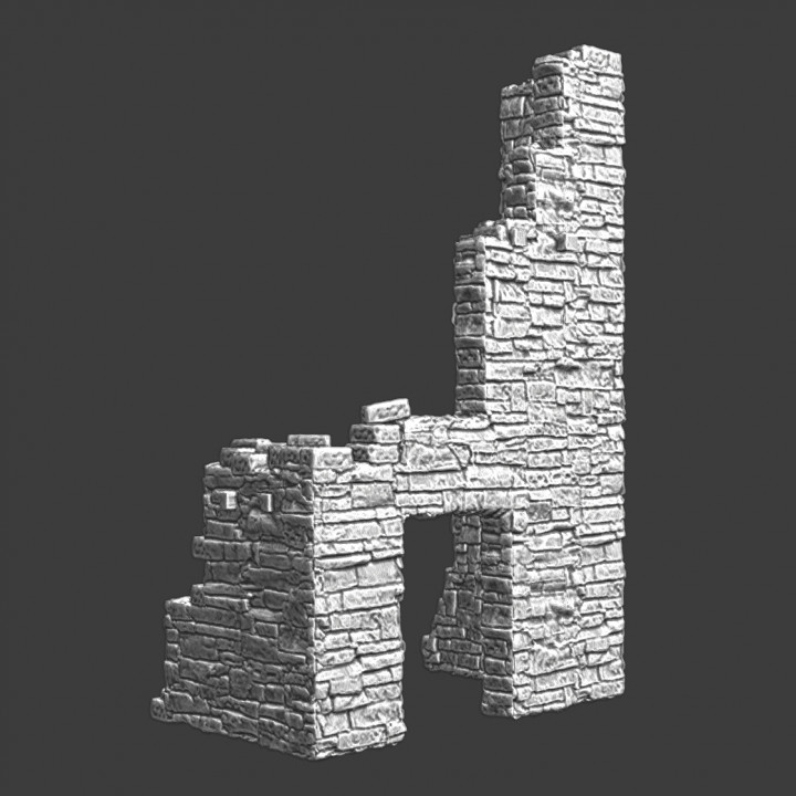 Small medieval castle ruin - tower image