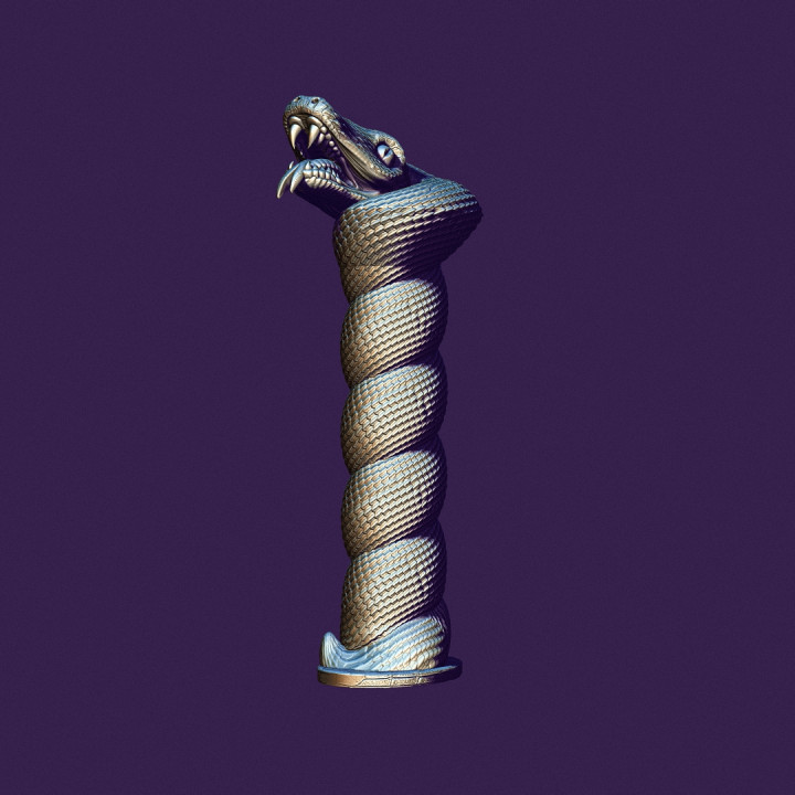 snake knife handle for casting image