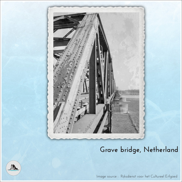 Grave bridge (Netherlands) - Modern WW2 WW1 World War Diaroma Wargaming RPG Mini Hobby image