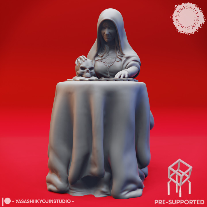 Vadoma - Fortune Teller - Seated - Tabletop Miniatures (Pre-Supported) image