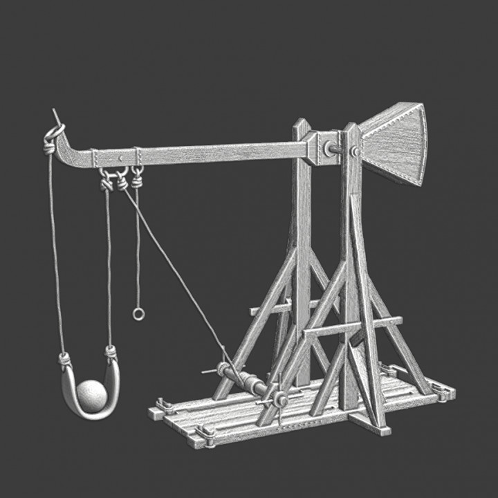Medieval large catapult - wargaming model image
