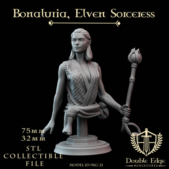 Bonaluria Elven Sorceress MG-21 Bust