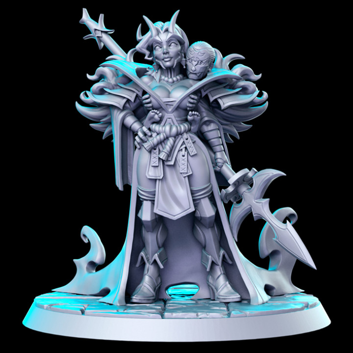 PRE-SUPPORTED Oni Sorceress- 32mm - DnD image