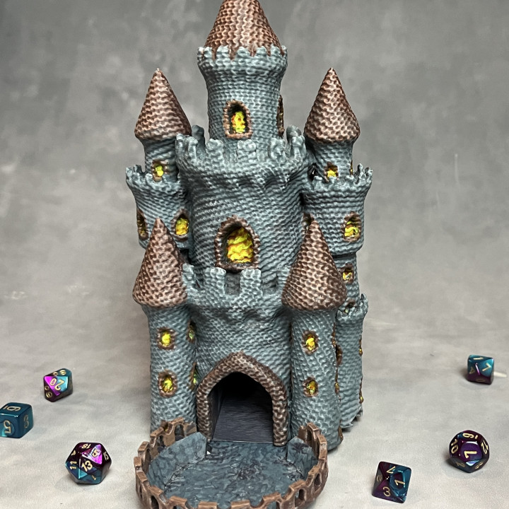 FREE! Knitted Castle Dice Tower - SUPPORT FREE! image