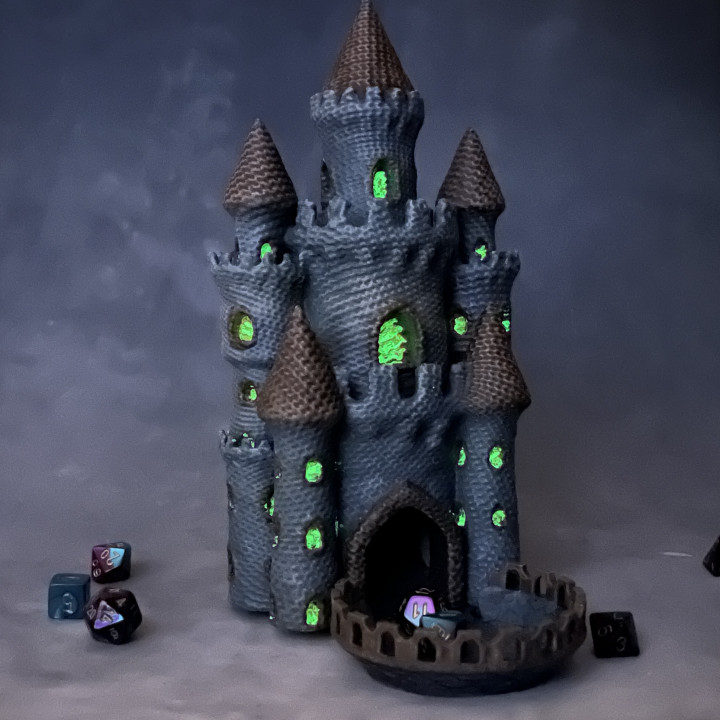 FREE! Knitted Castle Dice Tower - SUPPORT FREE! image