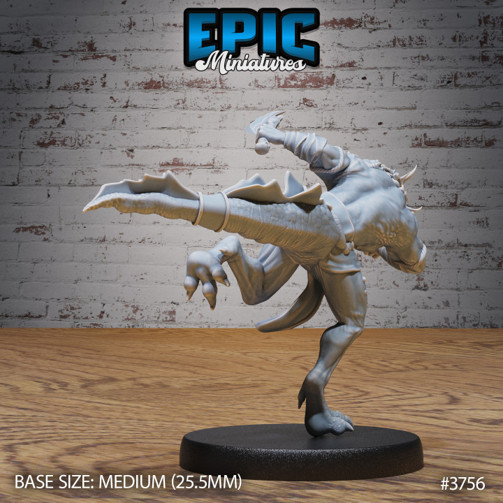 Oriental Half-Dragon Attack / Draconic Warrior / Dragonborn Beast / Half Dragon War Lizard / Reptile Encounter