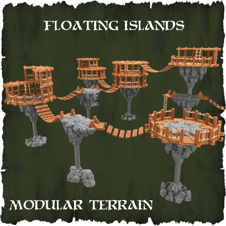 Floating Islands - TABLETOP TERRAIN DND RPG SCATTER image