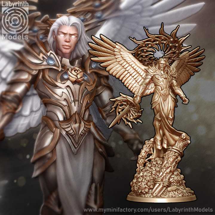 3D Printable Seraphic Guardian - 32mm scale by Labyrinth Models