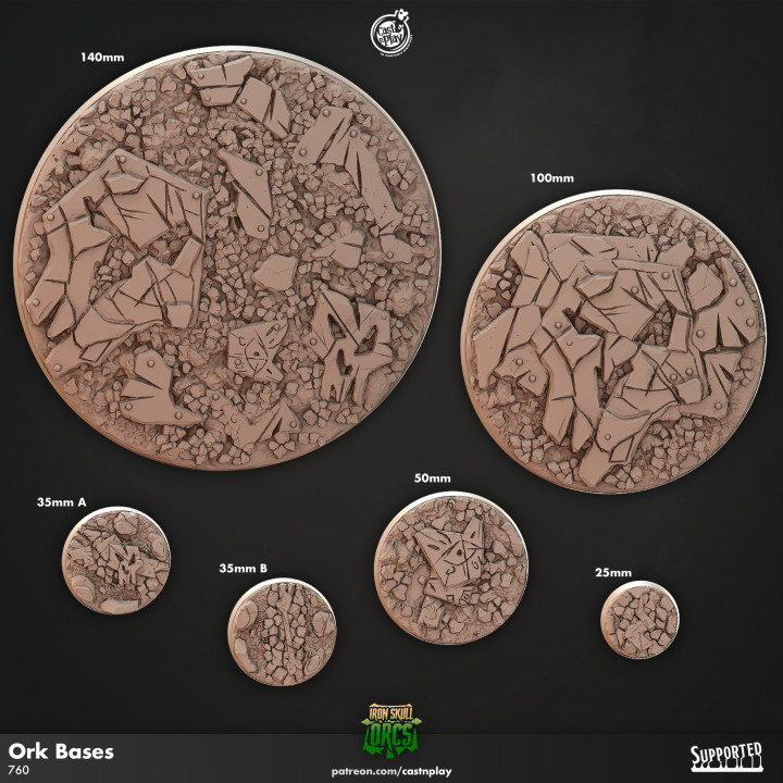 Ork Bases (Pre-Supported)