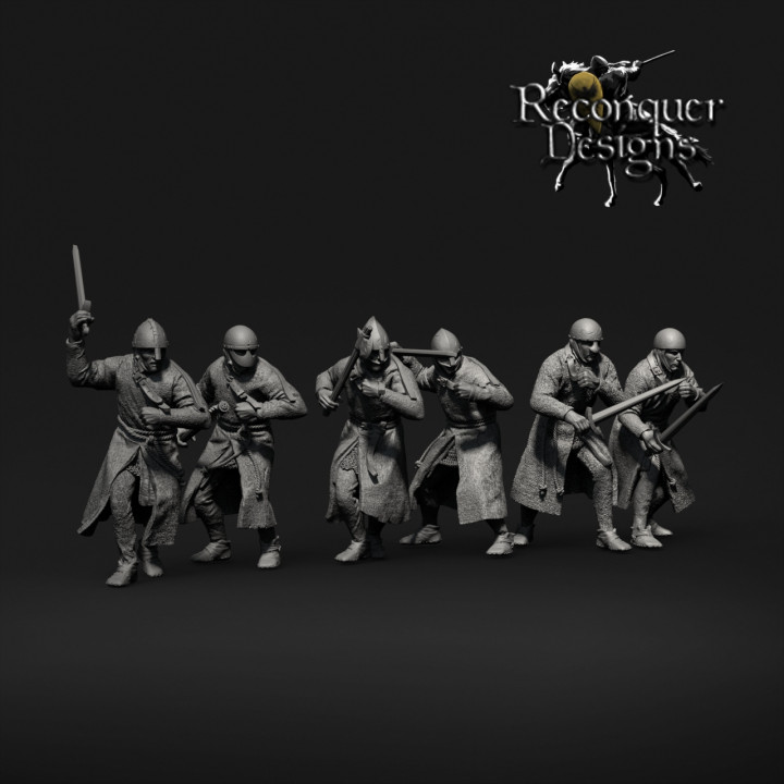15mm versions of the 12th century Sergeants