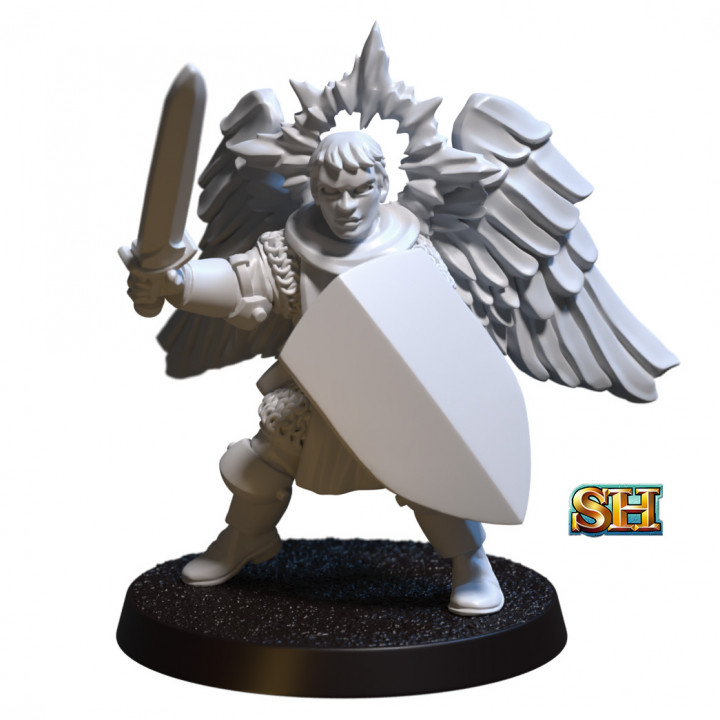 Aasimar Paladin Miniature STL image