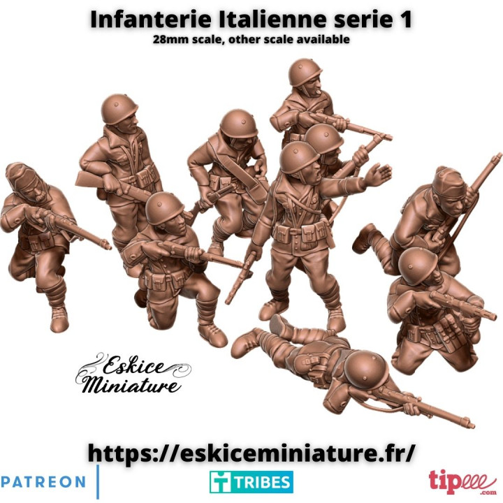 Italian infantry ww2 serie 1 - 28mm image