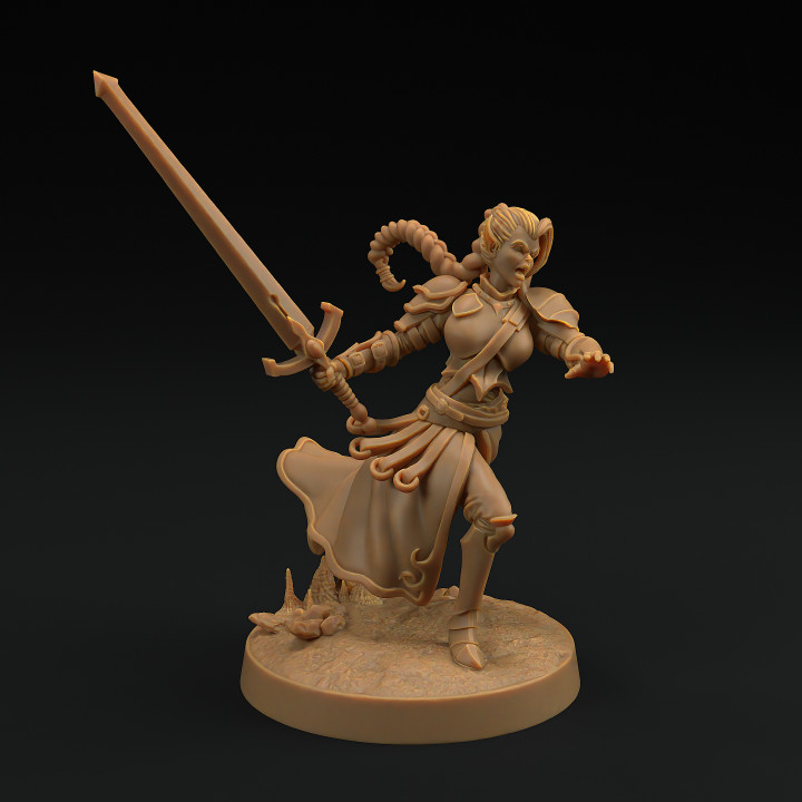 3D Printable Ath'eria, Astralkin Paladin | PRESUPPORTED | The Caverns ...