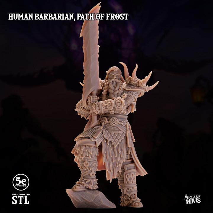 Human Barbarian Male, Path of Frost image