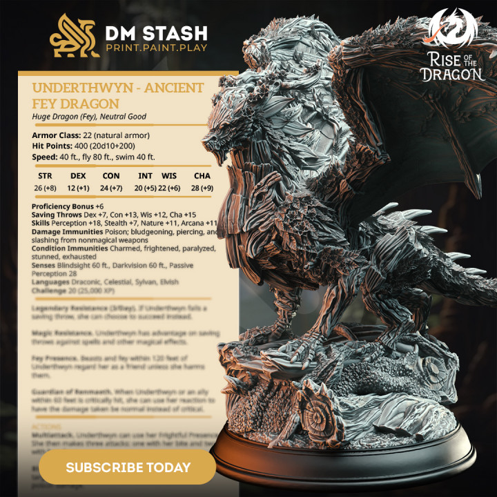 3D Printable Rise of the Dragon (DM Stash Nov '23 Bundle) by DM Stash