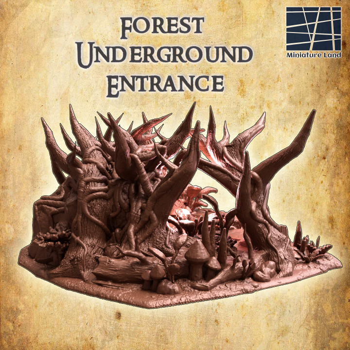Forest Underground Entrance - Tabletop Terrain - 28 MM image