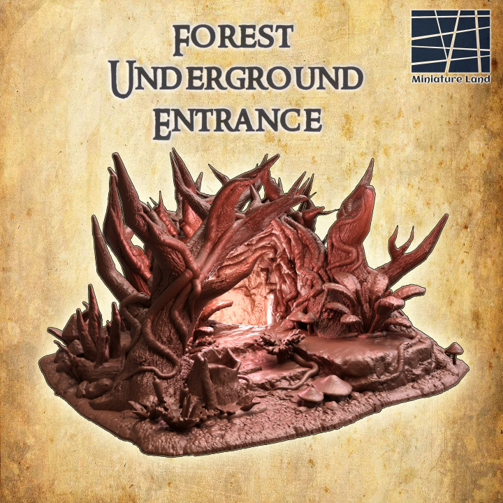 Forest Underground Entrance - Tabletop Terrain - 28 MM image
