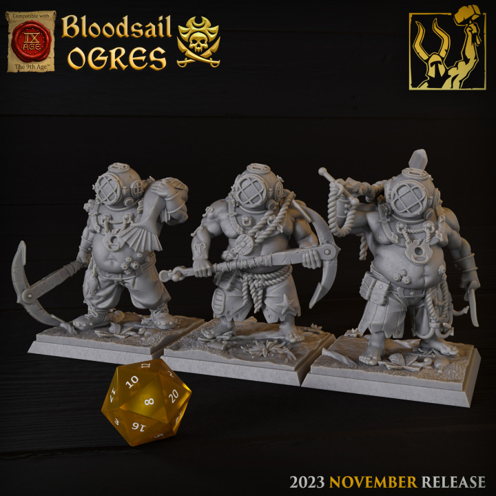 3D Printable Titan Forge Miniatures - 2023 - November - Bloodsail Ogres ...