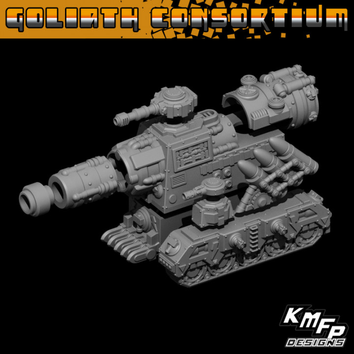 3D Printable Goliath Consortium Landviathan Megacannon (6-8mm) By KMFP ...