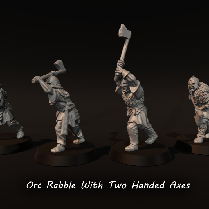 Orc Rabble With Two Handed Axes