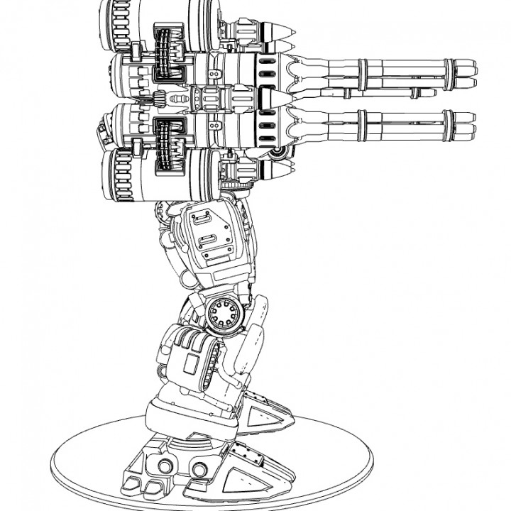 Project Fusileer-28mm Fire Support and Air Defense Mech image