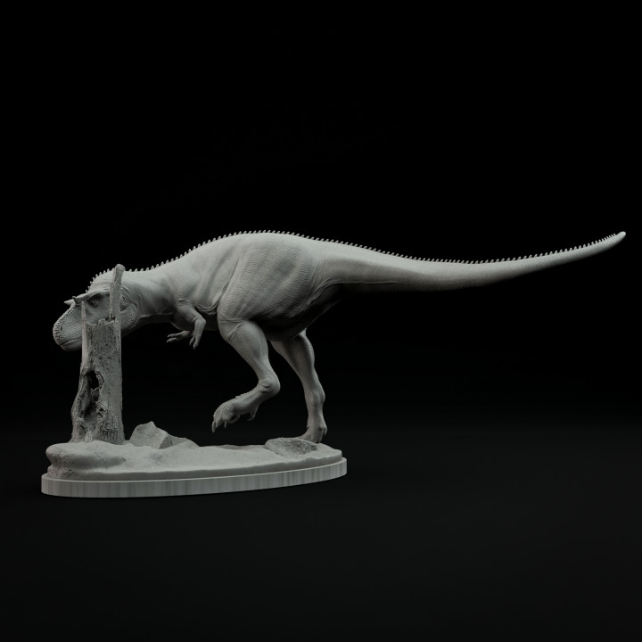 Gorgosaurus exploring 1-35 scale pre-supported dinosaur image