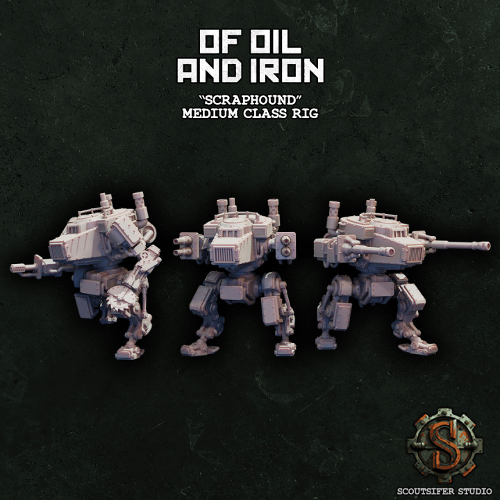 "Scraphound" Medium Rig | Dieselpunk Mech