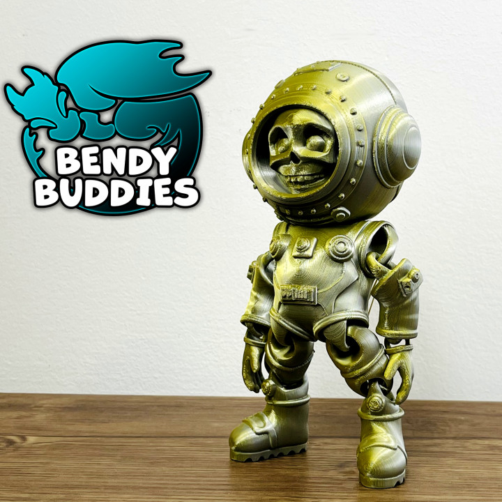 Astronaut Skelenaut Hands / Undead Soldier Articulated / Print-in-Place Creature / Cute Skelet Warrior / Underwater Villager / Water Adventurer / Fantasy World Encounter