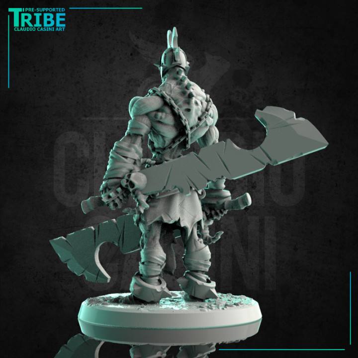 (L 0029) Male giant undead guradian knight  with two big swords (Large)