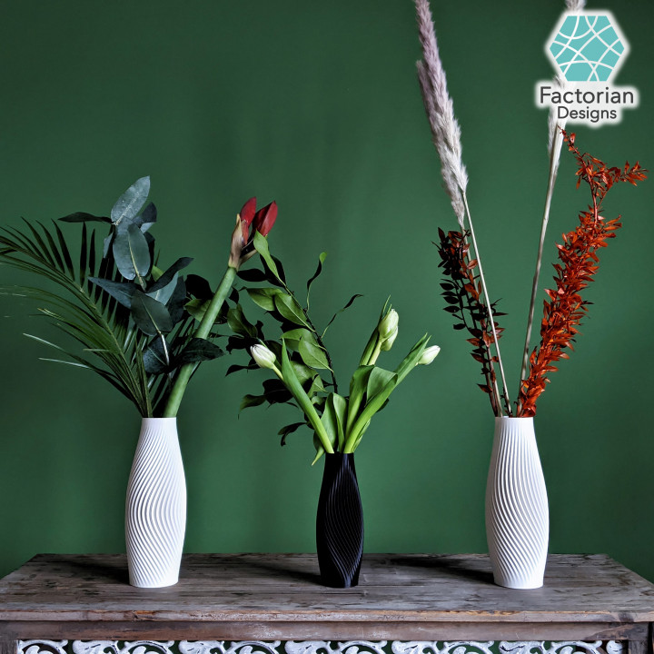 MODERN VASE "MEEK": Add Style to Your Home Decor! | High-Resolution 3D-Printable STL File image