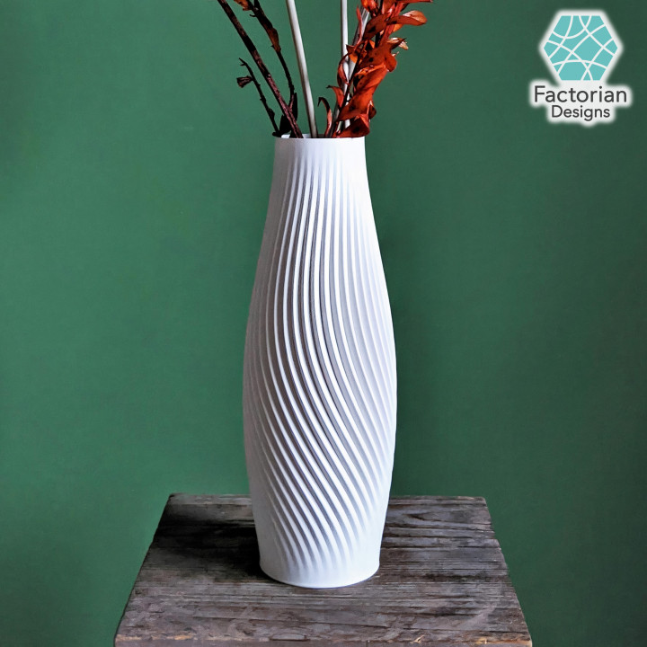 MODERN VASE "MEEK": Add Style to Your Home Decor! | High-Resolution 3D-Printable STL File image