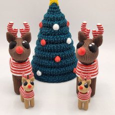 Picture of print of Crocheted Reindeer