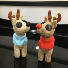 Picture of print of Crocheted Reindeer