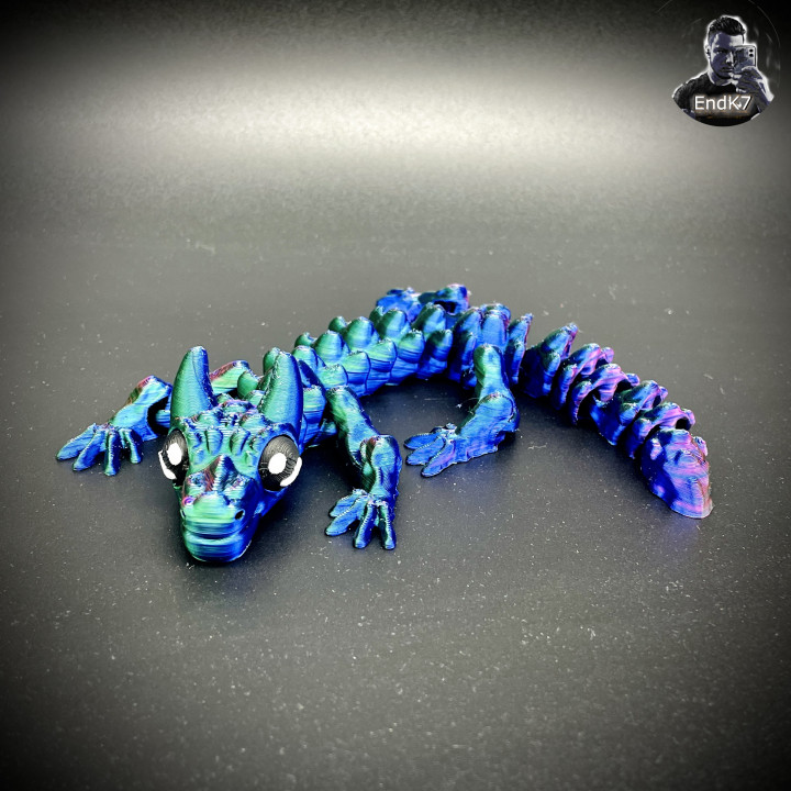 Baby Bull Dragon - Flexi - Print in Place - No Supports - Fantasy image