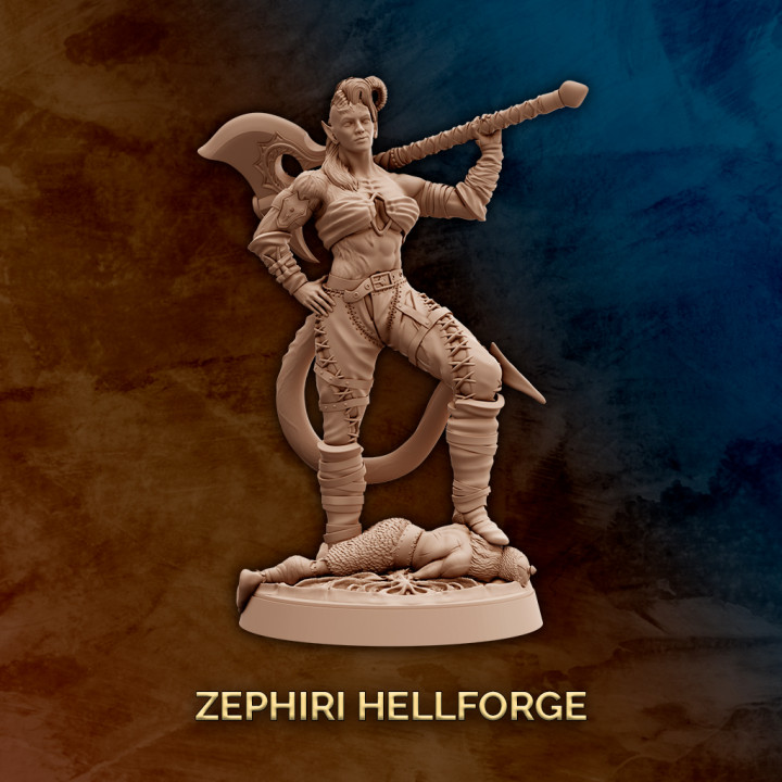 Zephiri Hellforge - Tiefling Barbarian