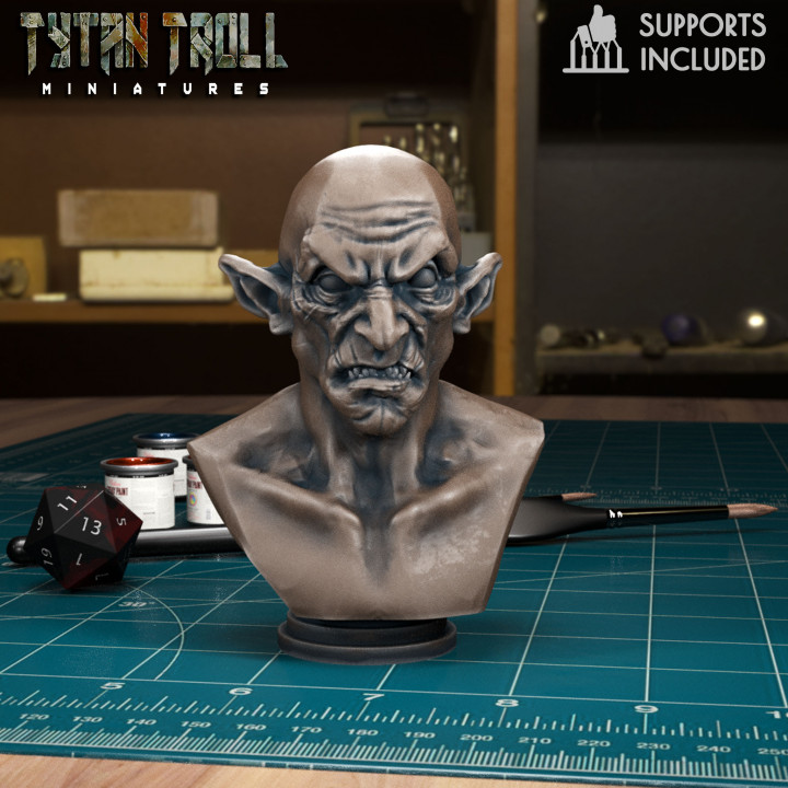 Orc Bust 04 [Pre-supported] image