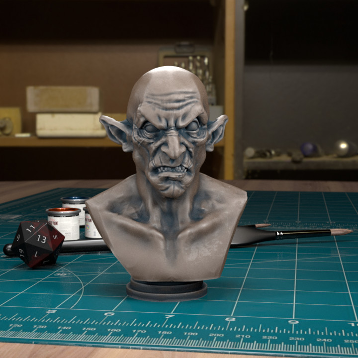 Orc Bust 04 [Pre-supported] image