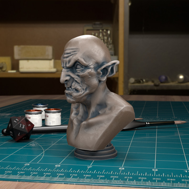 Orc Bust 04 [Pre-supported]