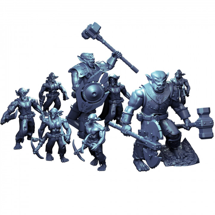 Orc Boss and Goblin Assassin/Miner War Band image