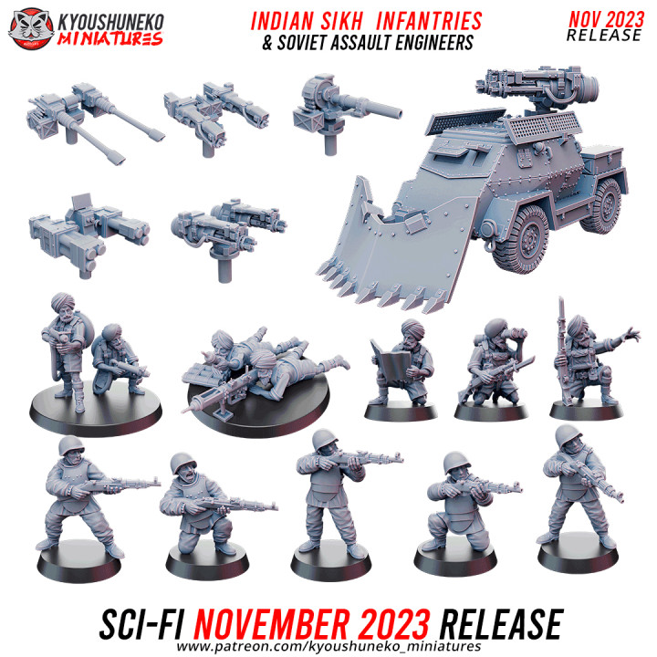 November Sci-Fi 2023 Release - Indian Sikh Infantry & Soviet Assault Engineers image