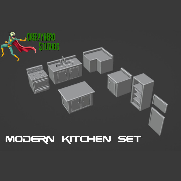 28mm Modern Kitchen Set image