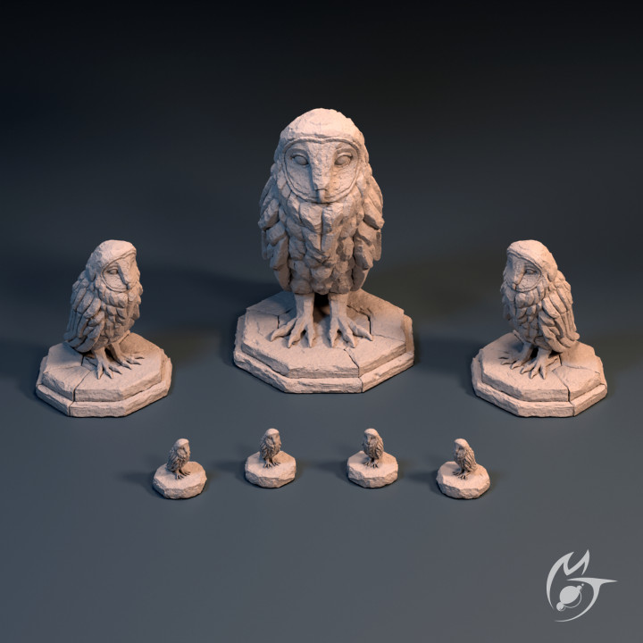 Druidic Owl Statue