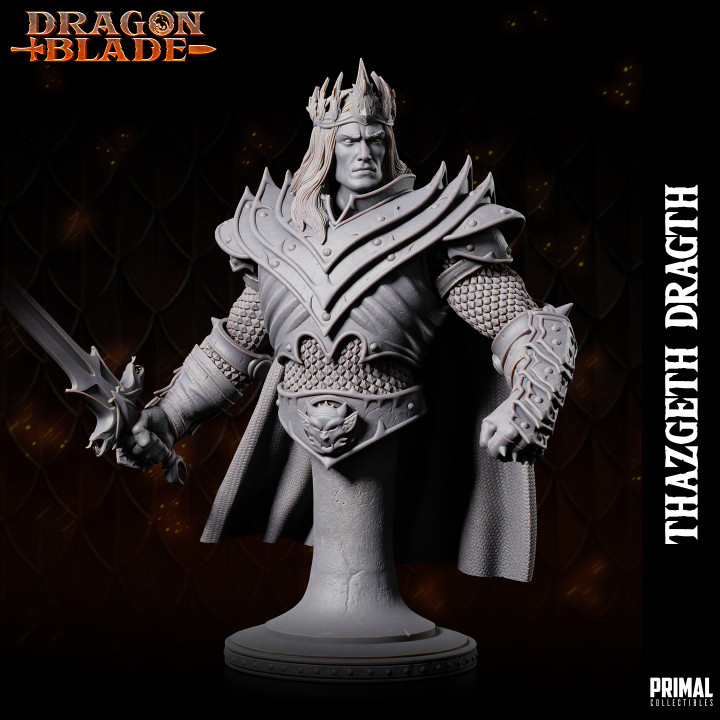 Wizard - Fighter - Dragon Emperor Thazgeth Draght - Bust-  November 2023 - DRAGONBLADE-  MASTERS OF DUNGEONS QUEST image