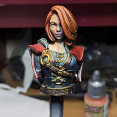 Picture of print of Bust of  Evangeline the shield of Crowswatch