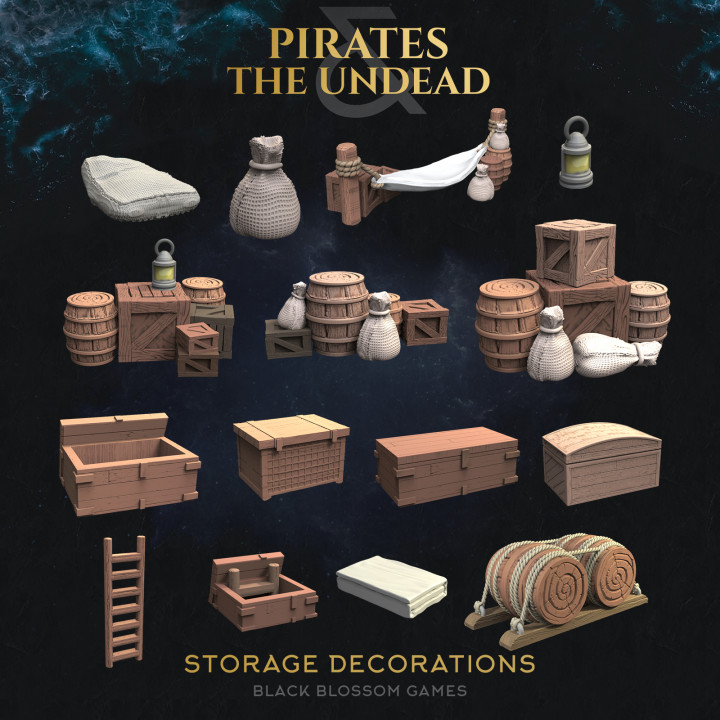 UT02D01 Pirate Storage A Decorations :: UMC 02 Pirates vs the Undead :: Black Blossom Games image