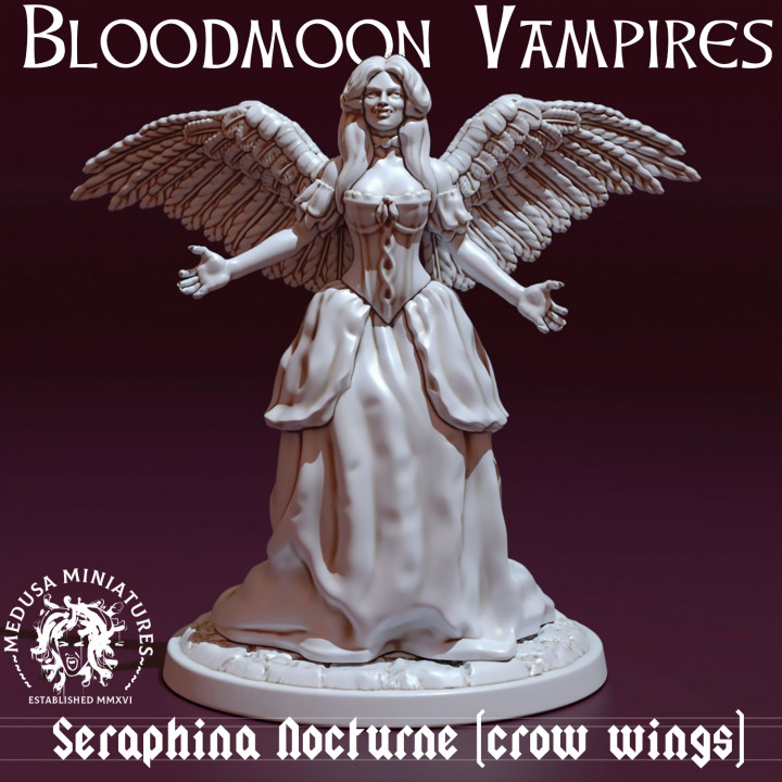Seraphina Nocturne -  Bloodmoon Vampire with Crow Wings image