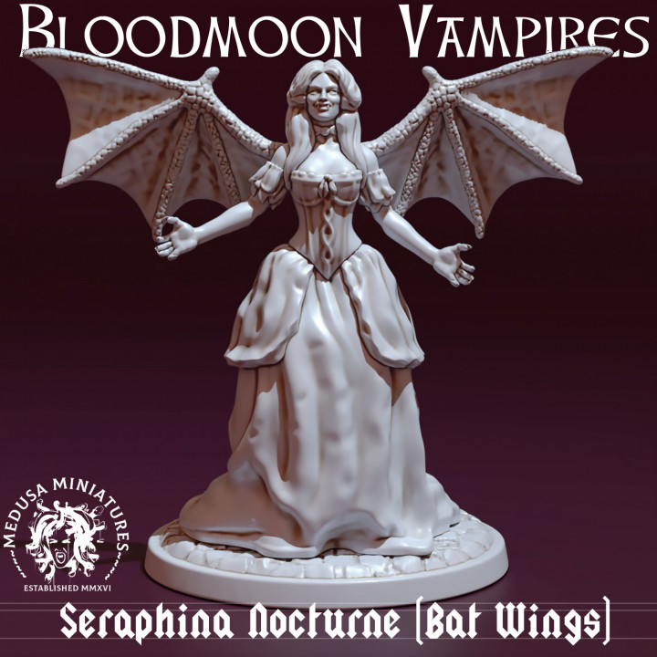 Seraphina Nocturne -  Bloodmoon Vampire with Bat Wings