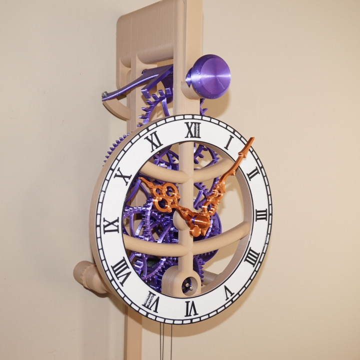 3D Printable Small 8 Day Clock by Steve Peterson