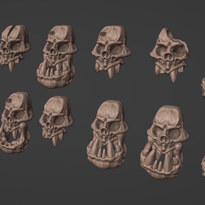 Ork Skulls for Basing, Dioramas