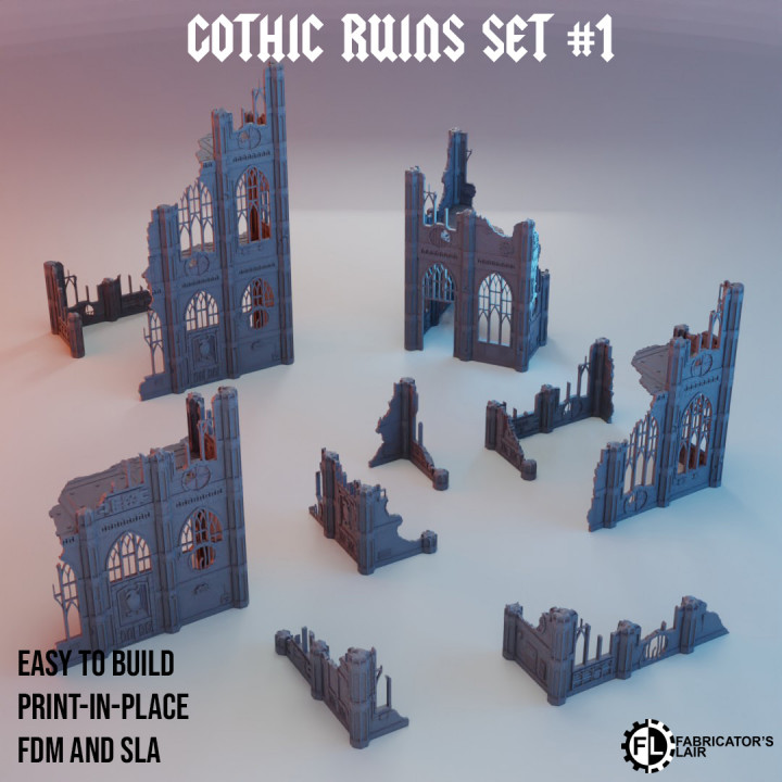 Gothic Ruins Set #1 - Print-in-place's Cover